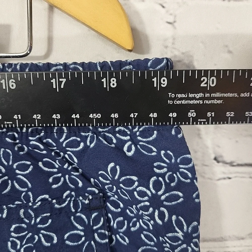 LANDS' END Shorts Mens L 36-38 Swim‎ Trunks Bathing Suit Boardshort Blue Print